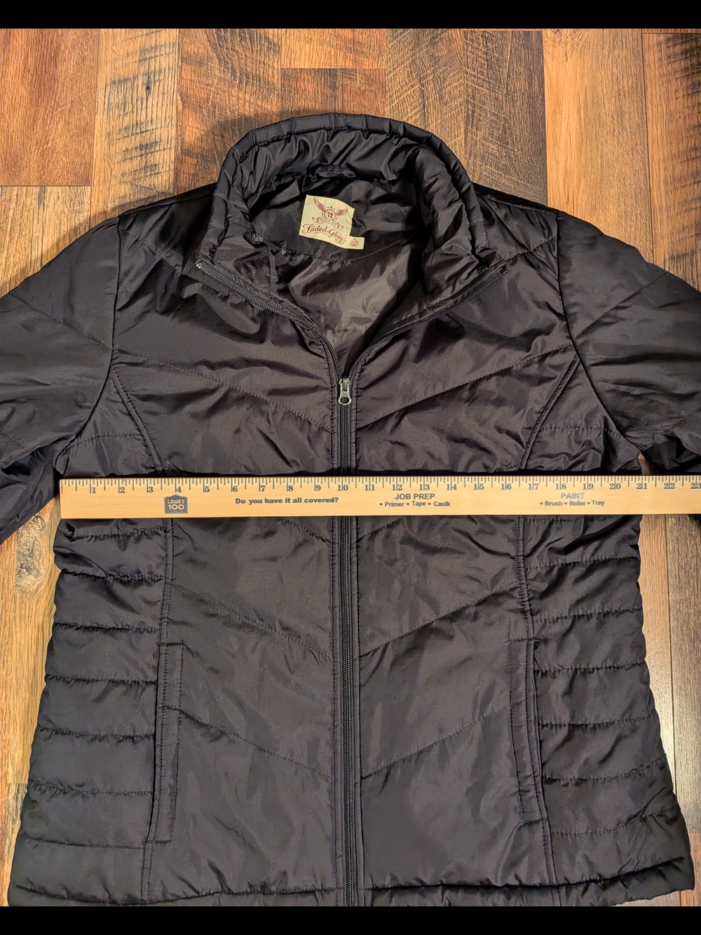 Black Women's Quilted Zip-Up Jacket - Picture 8 of 12